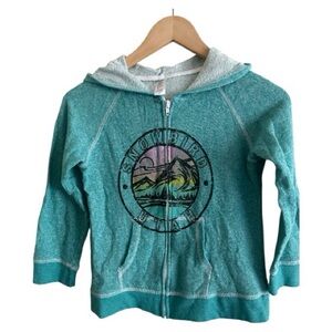 Girl Pima tee full zip hoodies size large